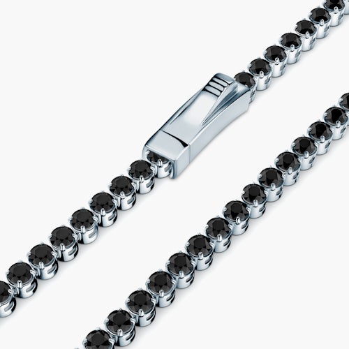 Bransoletka tenisowa SAVICKI 2,1mm: białe złoto 585, cyrkonie